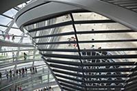 Germany, Berlin, Mitte, Reichstag building with gl