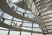 Germany, Berlin, Mitte, Reichstag building with gl