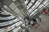 Germany, Berlin, Mitte, Reichstag building with gl