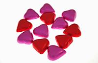 Food, Confections, Chocolate hearts covered in pin