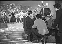 Съемки фильма: 'Карнавальная ночь', (1956).
