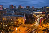 Никитские ворота. Ночная Москва.