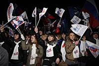 Митинг в поддержку Владимира Путина в президенты в