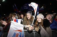 Митинг в поддержку Владимира Путина в президенты в