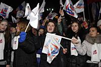 Митинг в поддержку Владимира Путина в президенты в