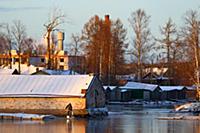 Посёлок Вознесенье, река Свирь. Ленинградская обла